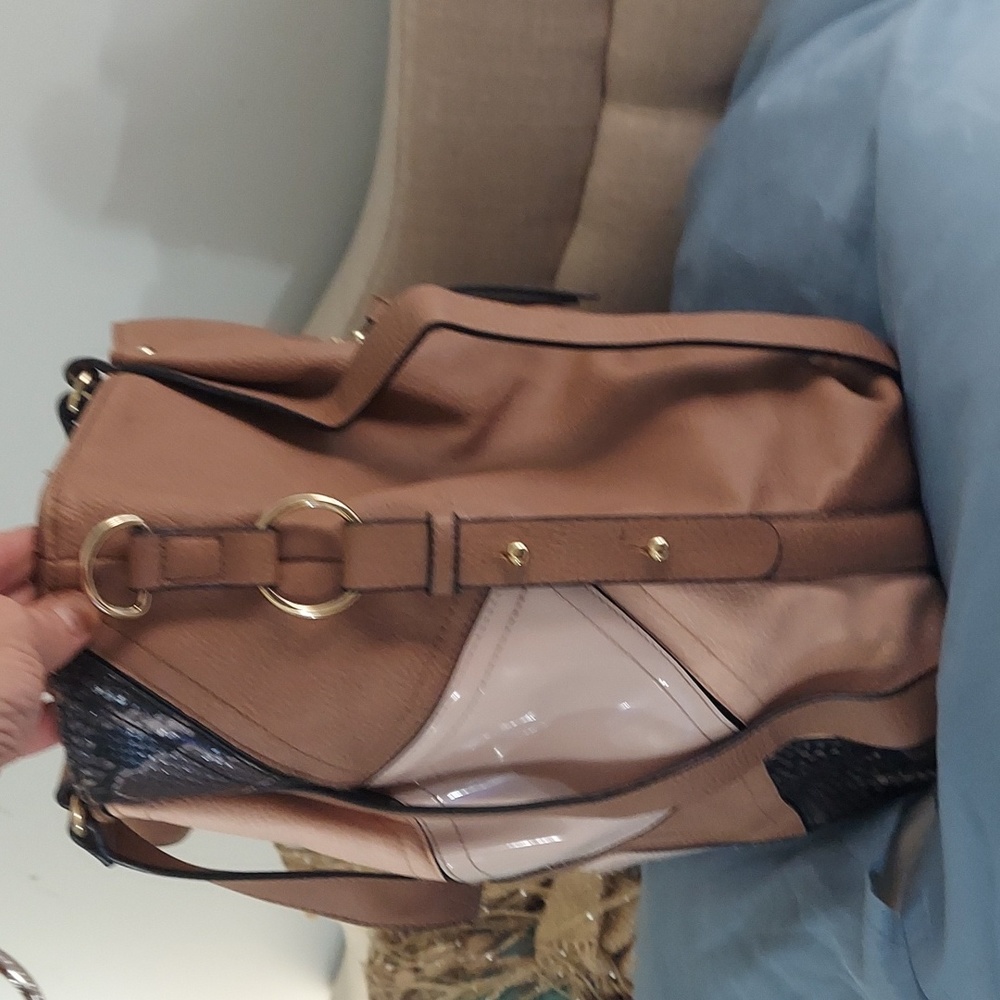 Big Buddha Large Patchwork Tote Shoulder Bag - image 7